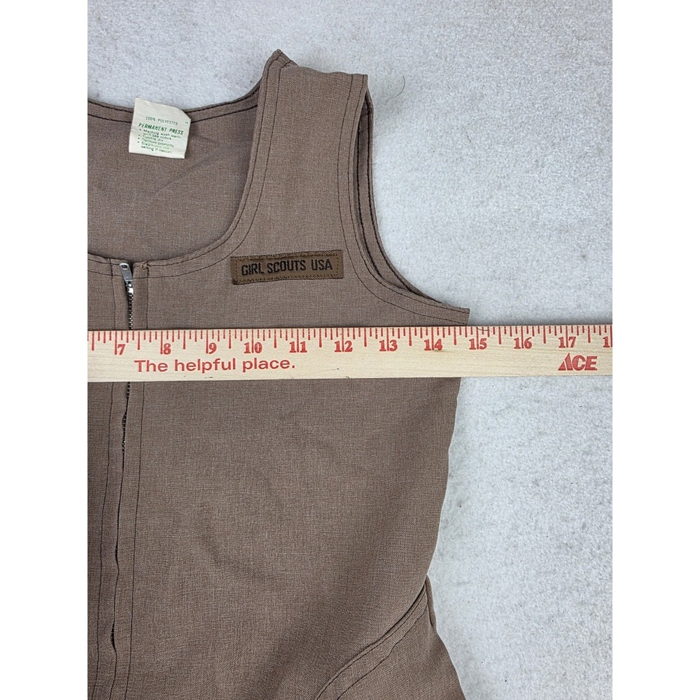 Vintage Girl Scouts Uniform Brownie Jumper Dress Size 8‎ USA Made I-200 Style - Picture 7 of 8